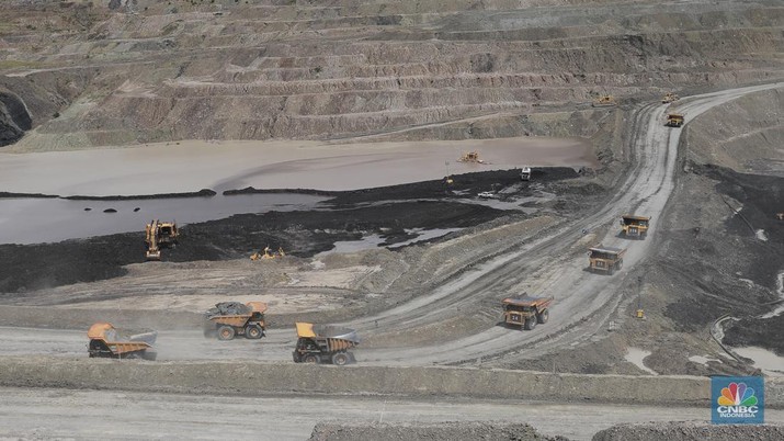 Foto: Aktivitas pertambangan batubara milik Bayan Resources di Tabang/Pakar, Kalimantan, Jumat (17/11/2023). (CNBC Indonesia/Muhammad Sabki)